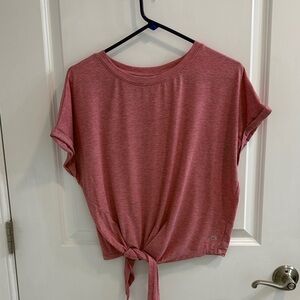 Women's activewear Pink Tie-Front Top